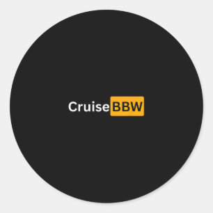 Sticker Rond Croisière Bbw - Y Croisière Cadeaux Bon Voyage