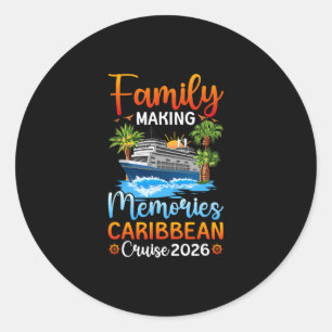 Sticker Rond Croisière Caraïbes 2026 pour créer des souvenirs e