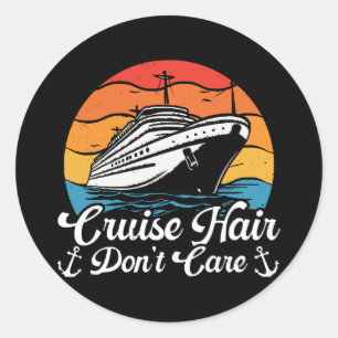 Sticker Rond Croisière Cheveux On S'en Fout