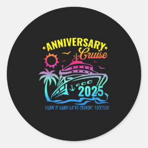 Sticker Rond Croisière d'anniversaire 2025 Créer des souvenirs