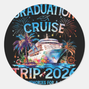 Sticker Rond Croisière de fin d'études 2026 C'est une vacance d