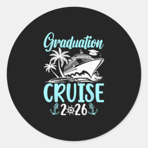 Sticker Rond Croisière de fin d'études 2026 Voyage diplômé Croi