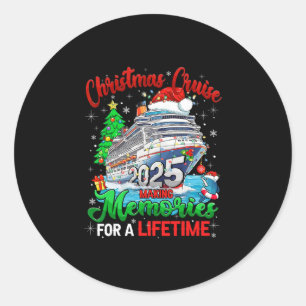 Sticker Rond Croisière de Noël 2025 Créer des souvenirs pour un