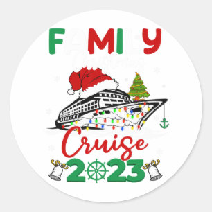 Sticker Rond croisiere de noël en famille 2023 croisière de pla