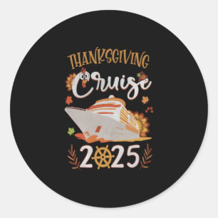 Sticker Rond Croisière de Thanksgiving 2025 Groupe de correspon