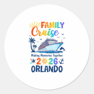 Sticker Rond Croisière de vacances en famille à Orlando 2026 Co