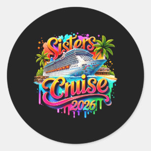 Sticker Rond Croisière des Sœurs 2026 Voyage de vacances en cro