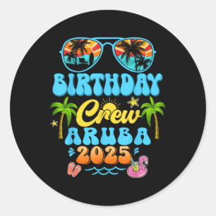 Sticker Rond Croisière d'été de l'équipage d'Aruba 2025 Gr d'ét