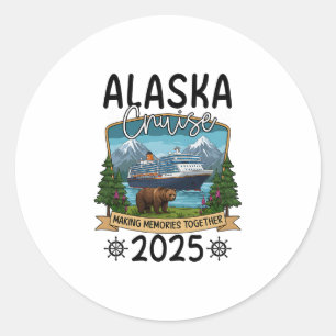Sticker Rond Croisière en Alaska 2025