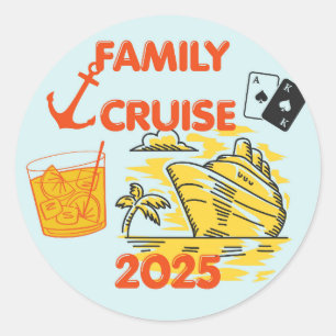 Sticker Rond Croisière en famille 2025