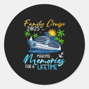 Sticker Rond Croisière en famille 2025 Créer des souvenirs pour