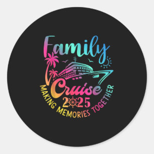 Sticker Rond Croisière en famille 2025 Vacances estivales Famil