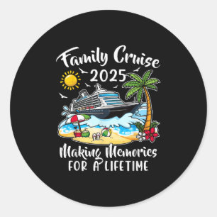 Sticker Rond Croisière en famille 2025 Vacances Réunion en fami