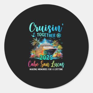 Sticker Rond Croisière en famille à Cabo San Lucas 2025 Cruisin