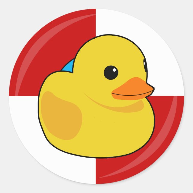 Sticker Rond Croisière en famille Canards croisières Enfants Co (Devant)