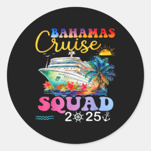 Sticker Rond Croisière en famille Les Bahamas 2025 Vac correspo