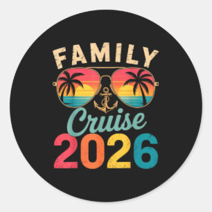 Sticker Rond Croisière en famille Vacances d'été 2026