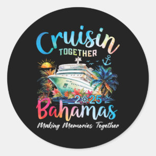 Sticker Rond Croisière ensemble Hamas 2025 Créer des souvenirs 