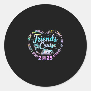 Sticker Rond Croisière entre amis 2025 Voyage de groupe corresp