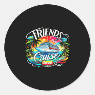 Sticker Rond Croisière entre amis 2026 Équipage de croisière 20