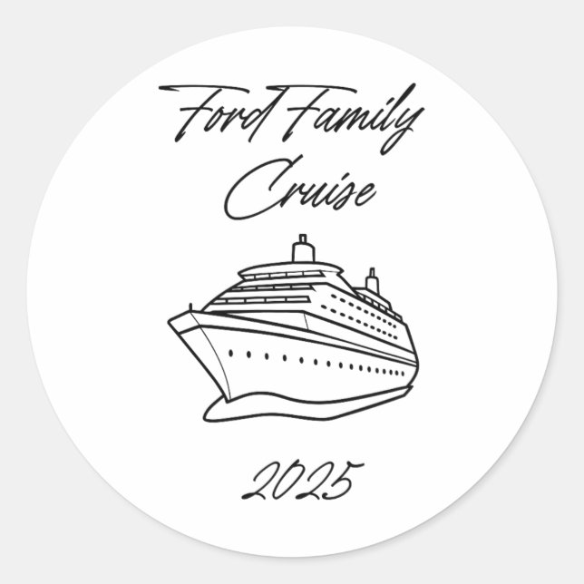 Sticker Rond Croisière familiale Ford 2025  (Devant)