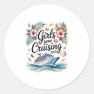 Sticker Rond Croisière Filles en folie 2025 Voyage de Chelorett