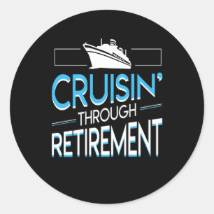 Sticker Rond Croisière grâce aux dons de retraite