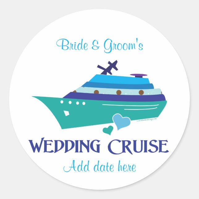 Sticker Rond Croisière mariage (Devant)