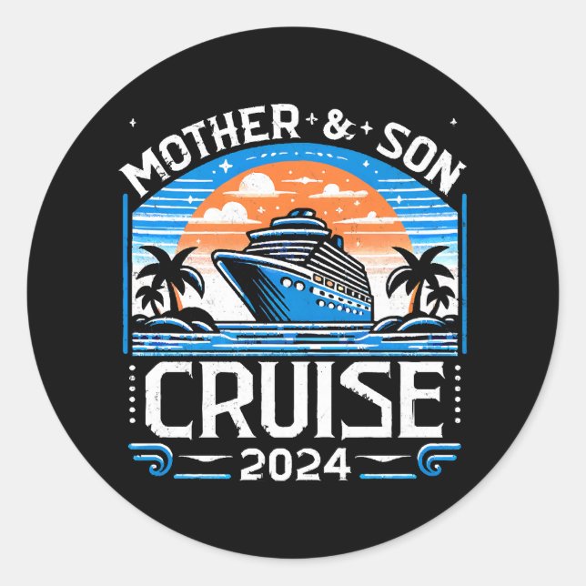 Sticker Rond Croisière Mère Et Fille 2024 (Devant)