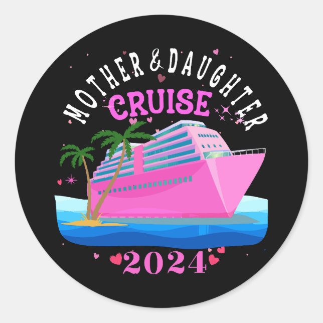 Sticker Rond Croisière Mère Et Fille 2024 (Devant)