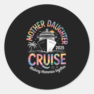 Sticker Rond Croisière mère-fille 2025 Vacances Souvenirs de fa