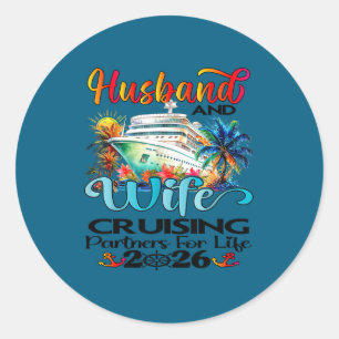 Sticker Rond Croisière pour couple 2026 Vacances