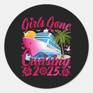 Sticker Rond Croisière pour femmes Girls Gone Cruising 2025