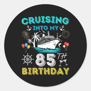 Sticker Rond Croisière pour mon 85e anniversaire Croisière 85 a