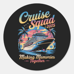 Sticker Rond Croisière Squad 2025 Croisière en famille Correspo
