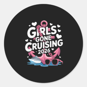 Sticker Rond Croisière Vacances nautiques pour filles 2026