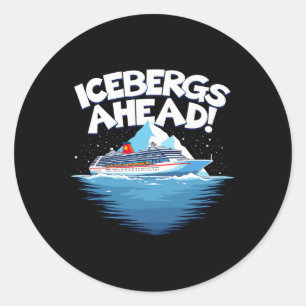 Sticker Rond Croisières en Alaska Aventure de glacier Voyage Sc