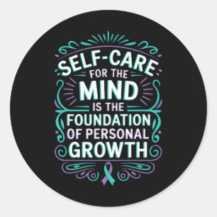 Sticker Rond Croissance personnelle Sensibilisation à la santé