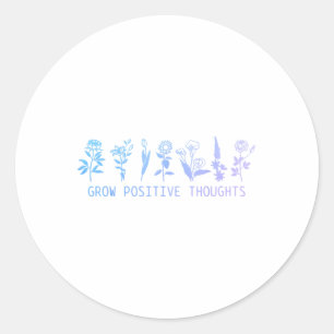 Sticker Rond Croissance Réflexions Positives Santé Mentale Suic
