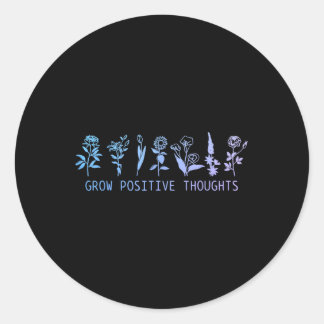 Sticker Rond Croissance Réflexions Positives Santé Mentale Suic