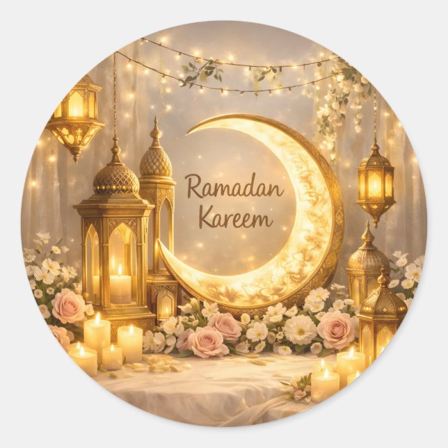 Sticker Rond Croissant De Lumière Et De Paix -  (Devant)