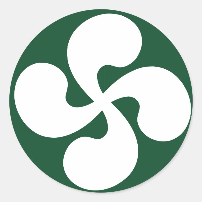 Sticker Rond Croix Basque extrudé (Devant)