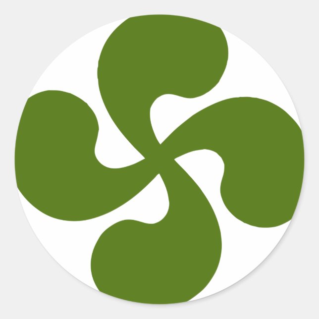 Sticker Rond Croix Basque Verte (Devant)