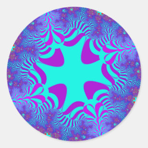 Sticker Rond Croix bleue côtière