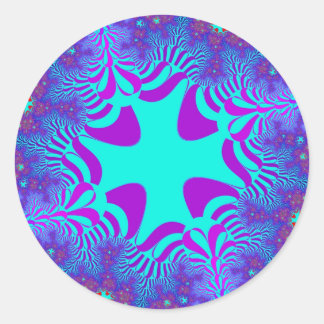 Sticker Rond Croix bleue côtière
