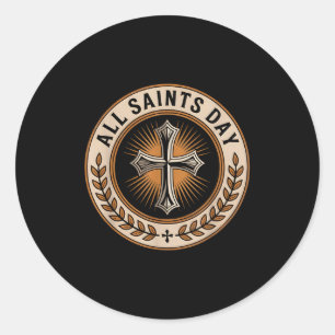 Sticker Rond Croix catholique chrétienne Saint-Esprit novembre