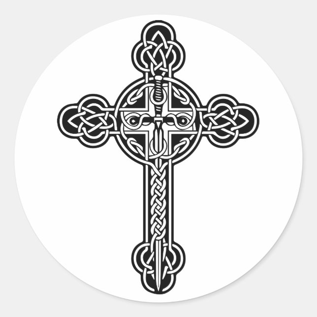 Sticker Rond Croix celtique (Devant)
