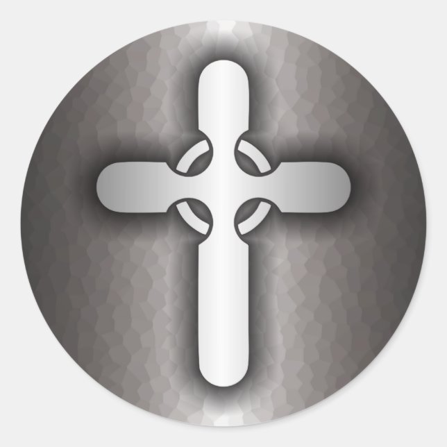Sticker Rond Croix celtique (acier) (Devant)