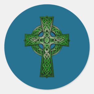 Sticker Rond Croix celtique irlandaise Nœud chrétien Sainte Tri