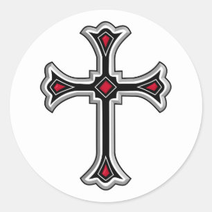 Sticker Rond Croix chrétienne